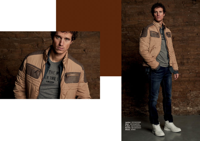 Gaudi Jeans menswear Fall/Winter 2021, look 41 – Leonardo Del Paggio, menswear designer