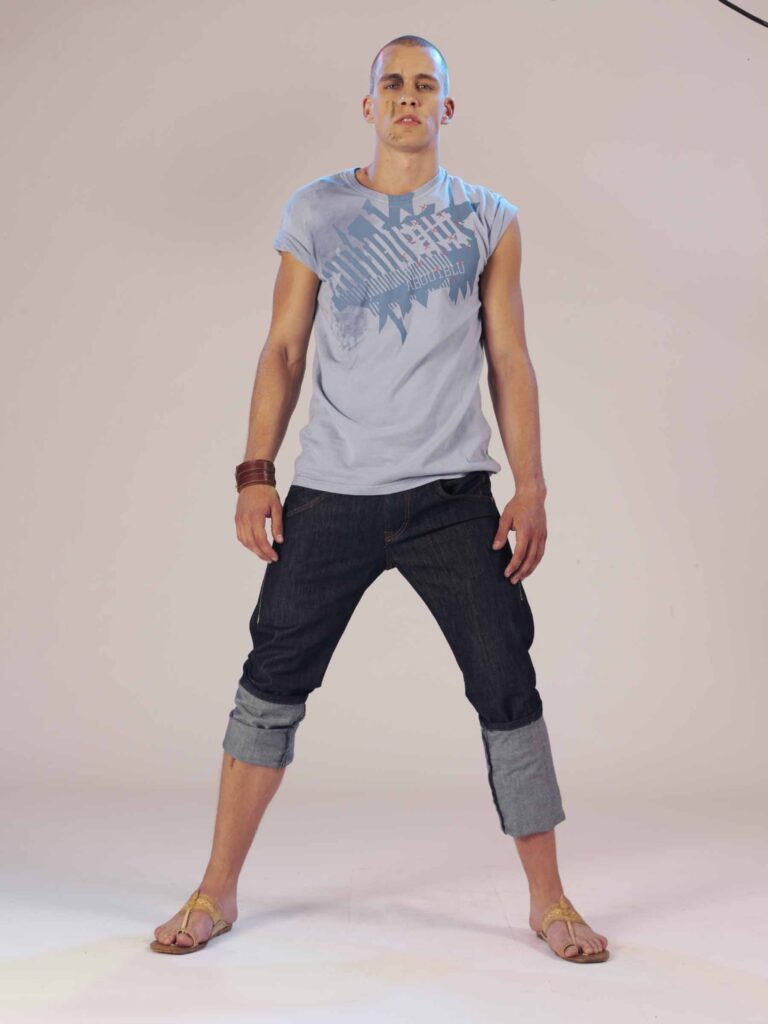 About Blu Men and Women Spring / Summer 2008 lookbook, look 15 of 49 — denim, jersey and casualwear menswear and womenswear designed by Leonardo Del Paggio